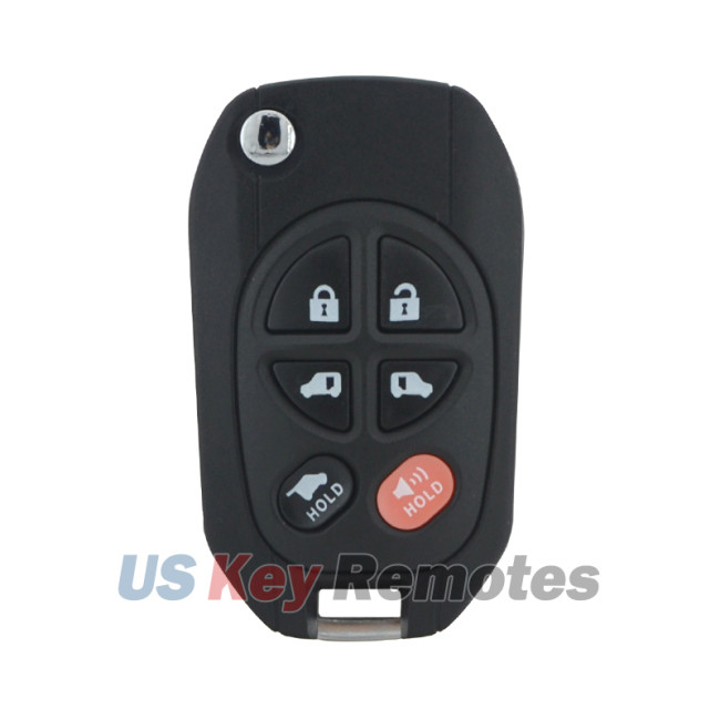 Modified flip key shell 6 button TOY43 blade for Toyota Sequoia