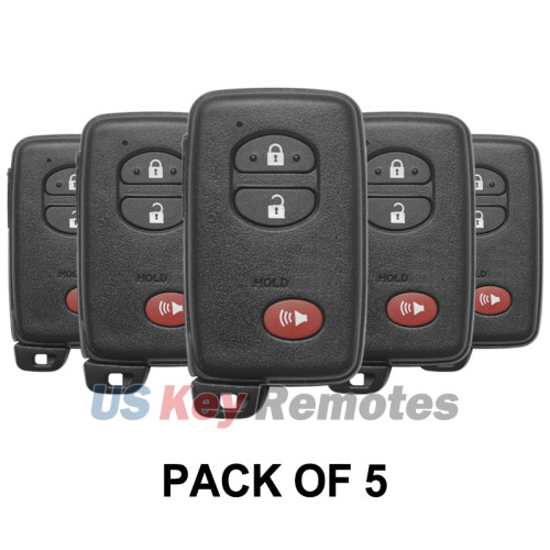 (Pack of 5) FCC HYQ14ACX Smart key 3 button 315mhz 4D chip for 2009-2017 Toyota Prius 4Runner Venza PN 89904-47230 (GNE Board 271451-5290)