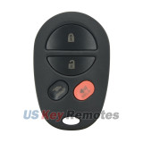 Keyless Entry Remote Shell 4 button for Toyota Highlander Sequoia Sienna