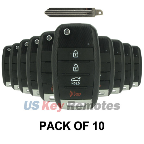 (Pack of 10) FCC NYODD4TX1306 Flip key shell 4 button HYN14R for 2014 2015 Kia Optima P/N 95430-2T560