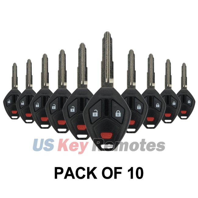 (Pack of 10) Remote head key shell 3 button MIT11 for Mitsubishi Lancer Outlander