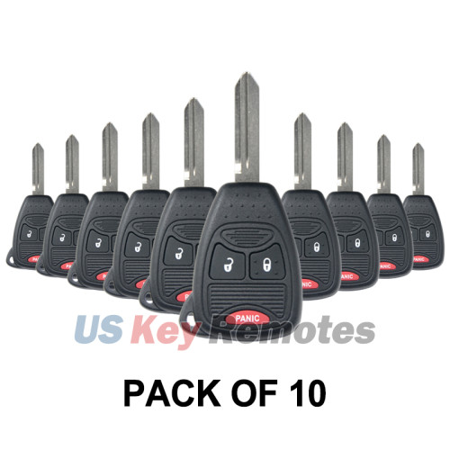 (Pack of 10) FCC OHT692713AA OHT692427AA M3N5WY72XX Remote head key shell 3 button for Chrysler PT CRUISER SEBRING ASPEN 2006-2010