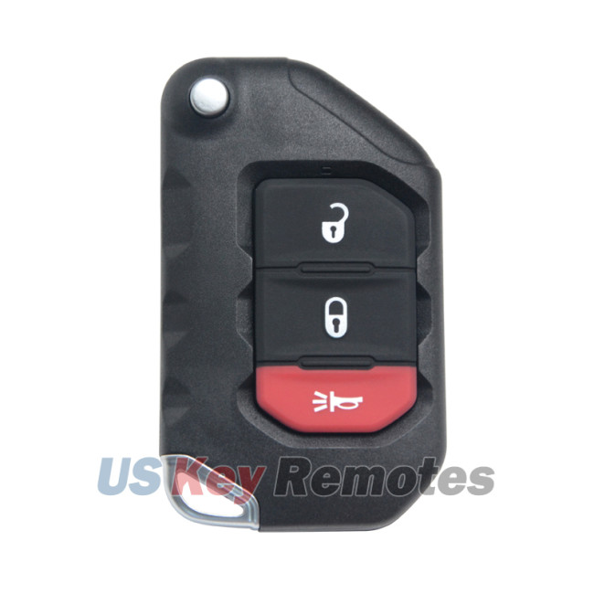 FCC OHT1130261 Flip key 3 button 433mhz 4A chip for 2019 2020 Jeep Wrangler Gladiator P/N 68416782AA