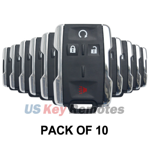 (Pack of 10) FCC M3N-32337100 Keyless Entry Remote Shell 4 button for Chevrolet Silverado Colorado Tahoe 2015-2016 PN 13577770