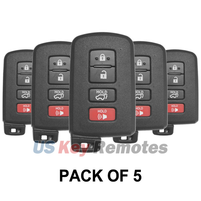 (Pack of 5) FCC HYQ14FBA Smart key 4 button 315Mhz 8A chip for Toyota Highlander 2014-2019 PN 89904-0E120 (Board 2110)