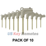 (Pack of 10) PN 69515-30300 Emergency Key Blade TOY48 for Lexus GX460 IS250 LS460