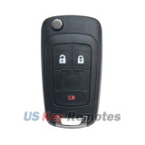FCC OHT01060512 Flip key shell 3 button for Chevrolet Equinox Sonic 2010-2015 PN 20873621