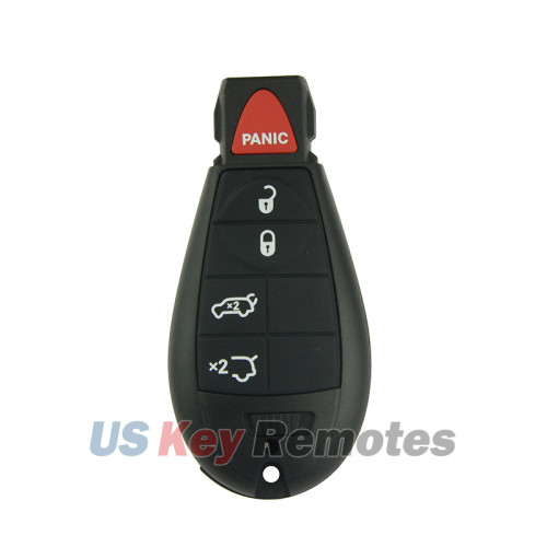 FCC IYZ-C01C Fobik key shell 5 button for Chrysler 300 Town & Country Dodge Challenger Journey Durango Jeep Grand Cherokee 2008-2017