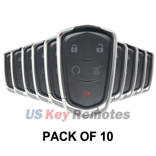 (Pack of 10) FCC HYQ2EB smart key shell 5 button for Cadillac XT5 XTS 2017-2019