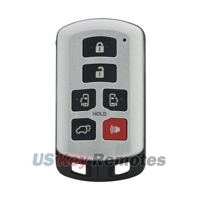 FCC HYQ14ADR smart key shell 6 button for Toyota Sienna 2011-2017 P/N 89904-08010