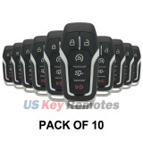 (Pack of 10) FCC M3N-A2C31243300 smart key shell 5 button for Ford F-150 F-250 2015-2017