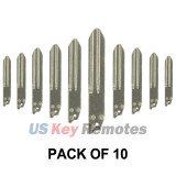 (Pack of 10) Remote head key blade NSN14 for Nissan VERSA CUBE JUKE ROGUE SENTRA