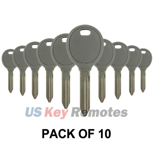 (Pack of 10) Transponder Key Shell Y164 no chip for Chrysler Dodge Jeep 1998-2012