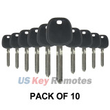 (Pack of 10) Transponder Key TOY43 4C chip for Toyota 2003-2013