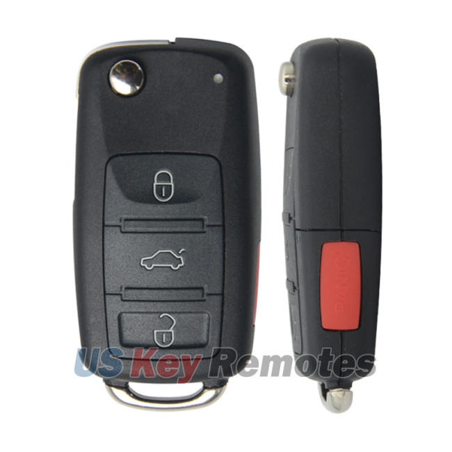 Flip key shell 4 button for Volkswagen Touareg 2006-2008