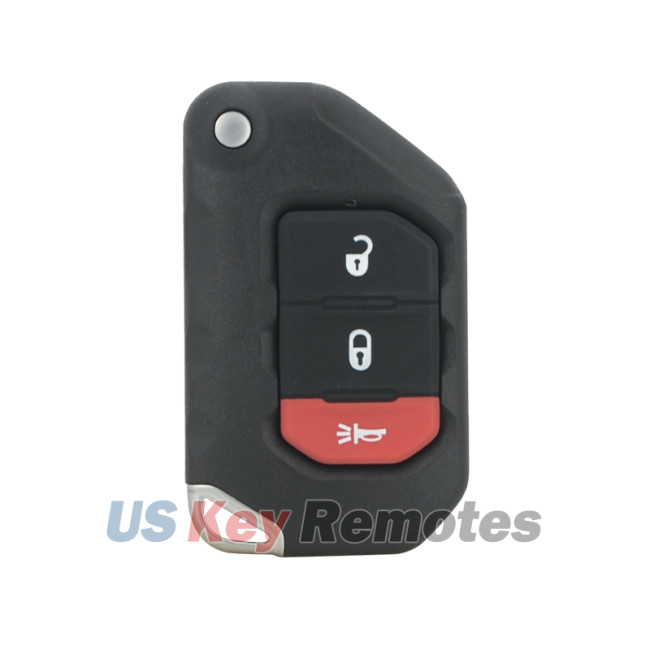 FCC OHT1130261 Flip key shell 3 button for 2018-2019 Jeep Wrangler