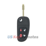 FCC NHVWB1U241 Flip Remote Key 4 button 315Mhz 4D60 chip for Jaguar X S XJ XK TYPE 2002-2008 PN 1X43-15K801-BD