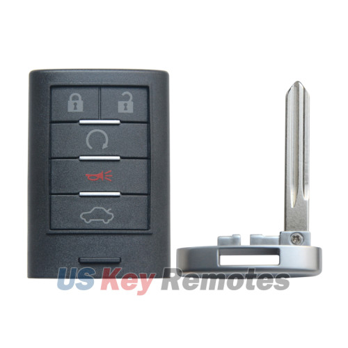 FCC M3N5WY7777A smart key shell 5 button for Cadillac CTS STS 2008-2015