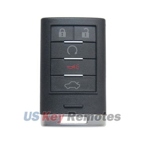 FCC M3N5WY7777A smart key shell 5 button for Cadillac CTS STS 2008-2015