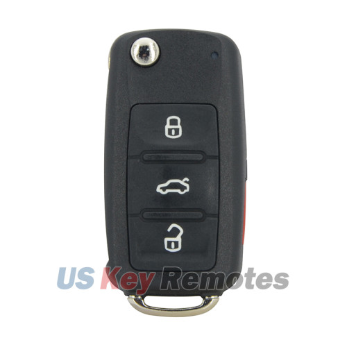 FCC NBG010180T Flip Key shell 4 button for Volkswagen CC Beetle 2014 P/N 5K0837202R 5K0837202A 5K0837202AE