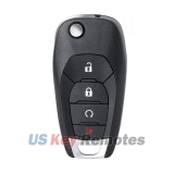 FCC LXP-T004 Flip Remote Key 4 Button 433Mhz ID46 Chip for 2019-2021 Chevrolet Cruze Trailblazer PN 13530746