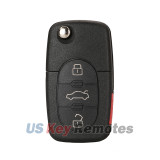 PN 1J0959753F Flip Remote Key 4 Button 315Mhz ID48 Chip for 1998-2002 VW Beetle Golf Jetta Passat Cabrio