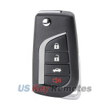 FCC GQ43VT20T Flip Remote Key 4 Button 315Mhz 4D67 Chip TOY43 for 2011-2014 Toyota Highlander Sienna Sequoia Tacoma Tundra