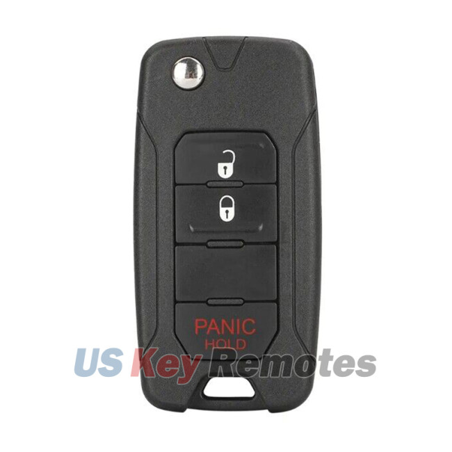 FCC 2ADFTFI5AM433TX Flip Key 3 Button 434Mhz Megamos 48 MQB Chip SIP22 Blade For 2015-2018 Jeep Renegade