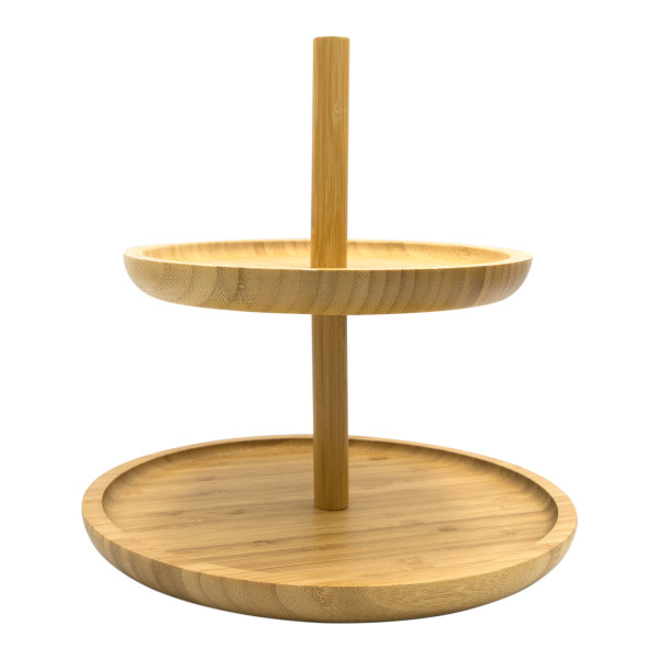 Bamboo Cake Stand 2-Tier