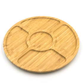 Bamboo Chip and Dip platter Round