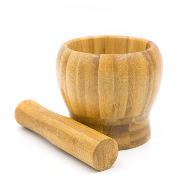 Kitchen Accessories Mortar And Pestle Brown