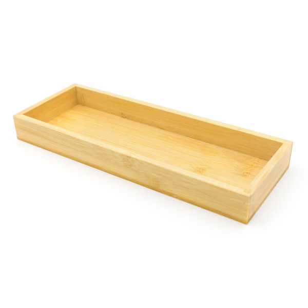 4-Piece Bamboo Serving Tray With Ceramic Bowls Set Brown/White
