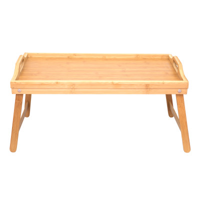 Bamboo Bed Tray Foldable Brown