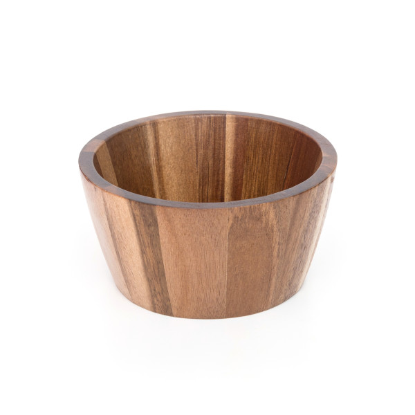Soup/serving bowl - 2 pc Carved design Brown