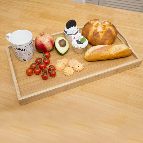 Bamboo Bed Tray Foldable Brown