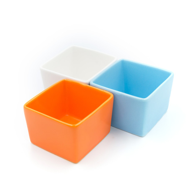 4-Piece Bamboo Serving Tray With Ceramic Bowls Set Multicolour