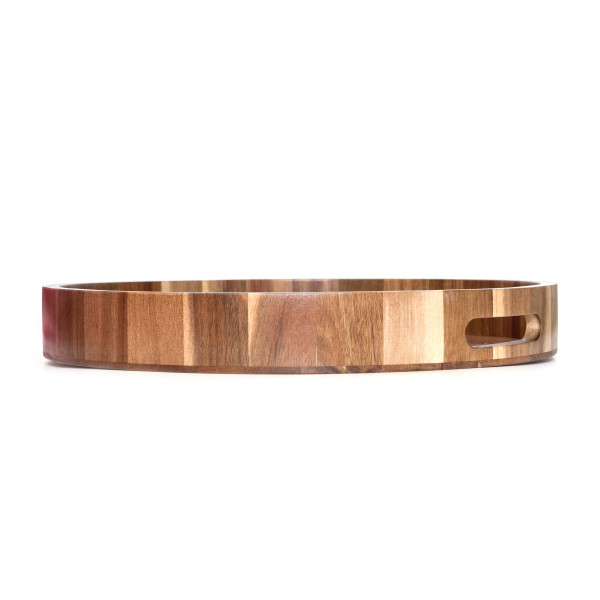 Round tray Brown