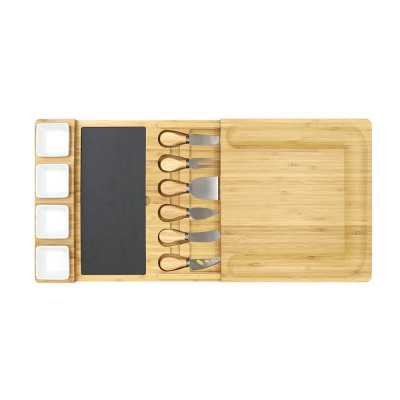 Bamboo Cheese Board And Knife Set