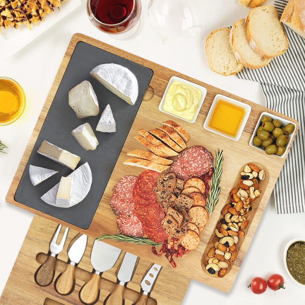 Acacia cheese board set
