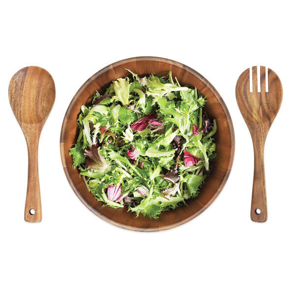 Acacia Salad Bowl Set