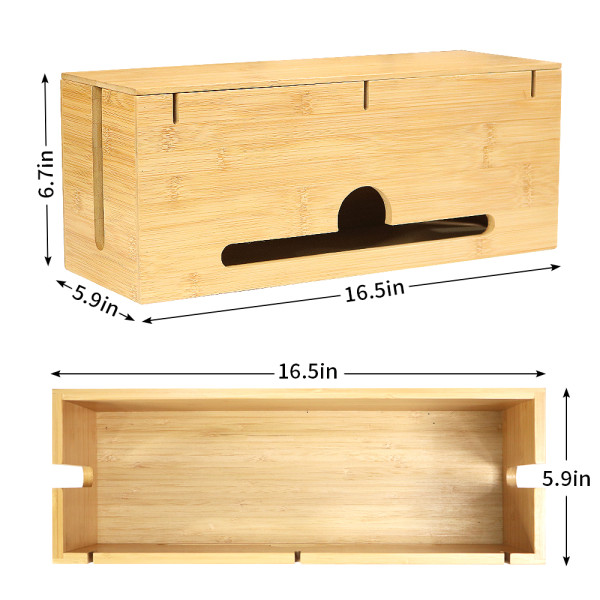 Bamboo Cable Management Box