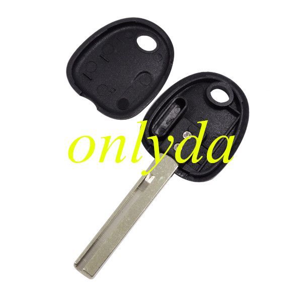For transponder key blank with right groove