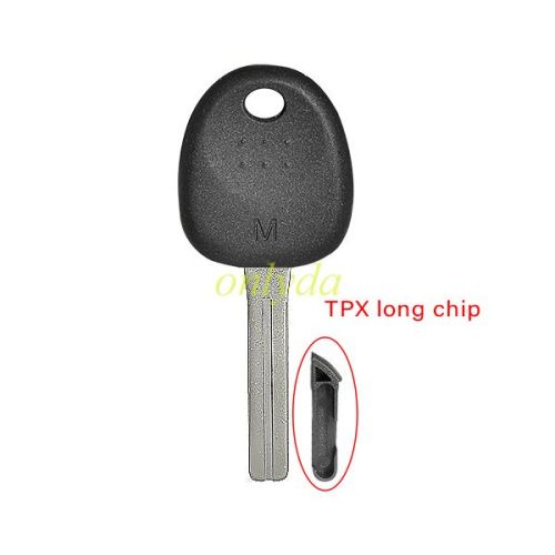 For Hyundai transponder key blank  (can put TPX long chip）