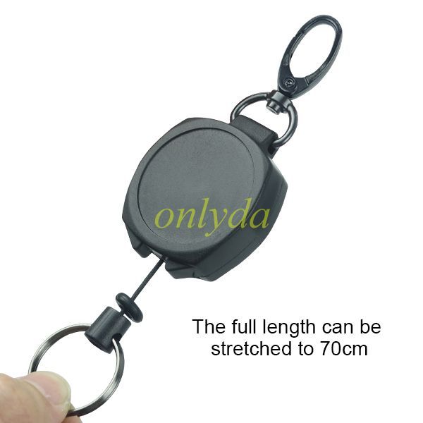 Retractable Keyring Metal Wire Key ring,the full length can be stretched to 70cm