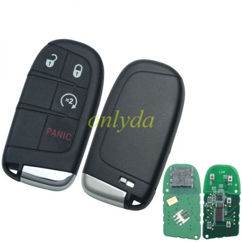 For Jeep 3+1 button smart key with 434mhz with 4A chip for Jeep Compass  included SIP22 key blade FCC:M3N-40821302