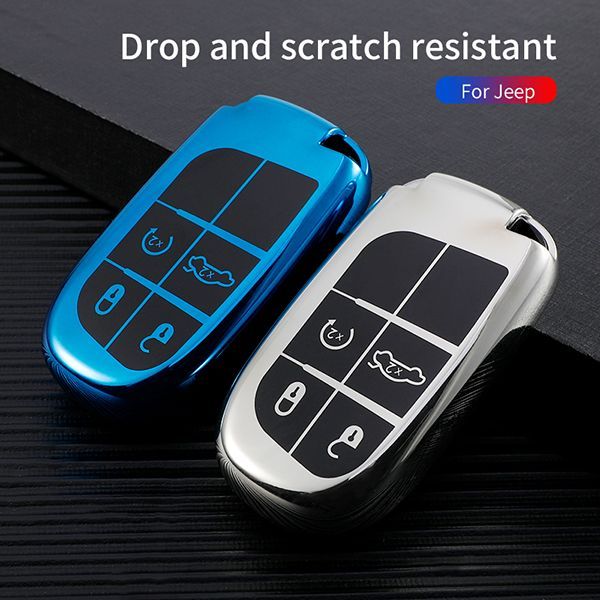 For Jeep, free light, dodge, coolway 4 button TPU protective key case , please choose the color