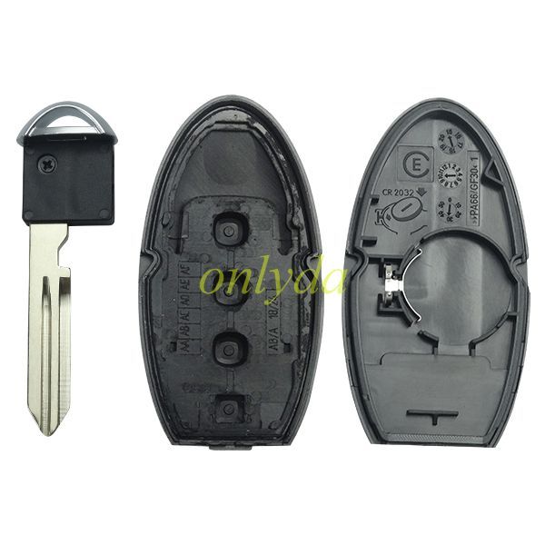 For Nissan 3+1 button remote  key blank