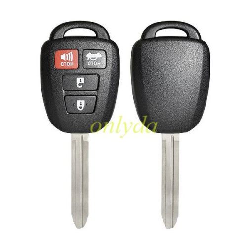 For Toyota upgrade 3+1 button remote key blank