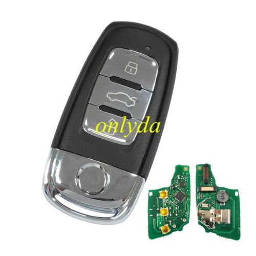 For VW MQB platm modified  3 button flip remote key  with ID48 chip-434mhz
