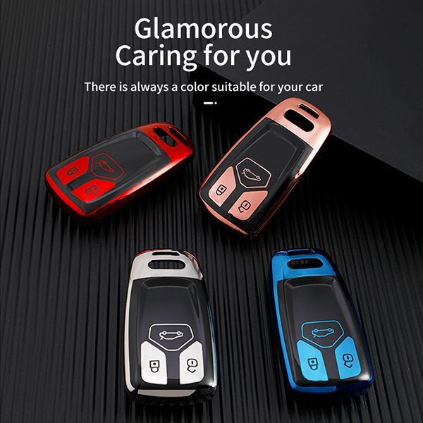 For Audi A4L,Q5L,RS43 button TPU protective key case,please choose the color